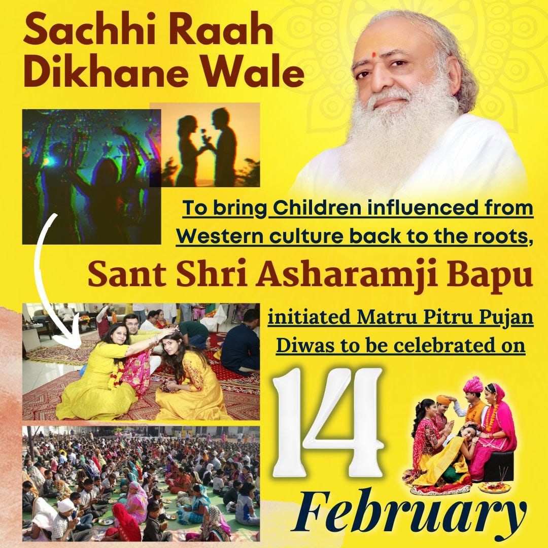 AshramGaushala's tweet photo. A unique initiative ~ #अप्रतिम_पहल Matru Pitru Pujan Diwas (MPPD) was introduced by Sachhi Raah Dikhane Wale Sant Shri Asharamji Bapu to strengthen the unconditional Love between Parents &amp; Children.

Society felt grateful &amp; appreciated this initiative of Pujya Bapuji. https://t.co/XwhbzRqrYK