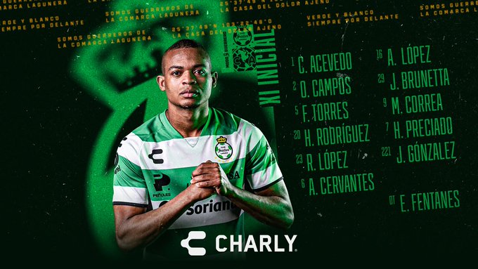 Alineación confirmada de Santos Laguna para chocar ante América.