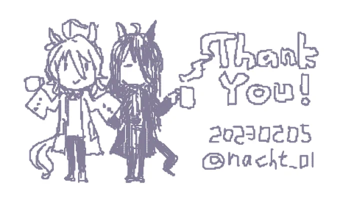 ブラウザ上で絵を描くのdrawrぶりでは…と勝手に懐かしんでた絵チャットのタキオンとカフェ 
