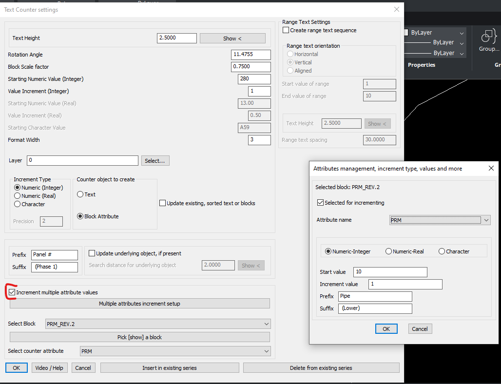 IsotechDXB's tweet photo. Keep Discovering! A new improvement in the attribute incrementing tool in #CADPower now allows multiple attributes to be selected for incrementing https://t.co/LuUJvwVEw6
 One of the 400+ tools that can help you deliver more throughput! @bricsys @dailycadcam https://t.co/XRLSrSBS4w