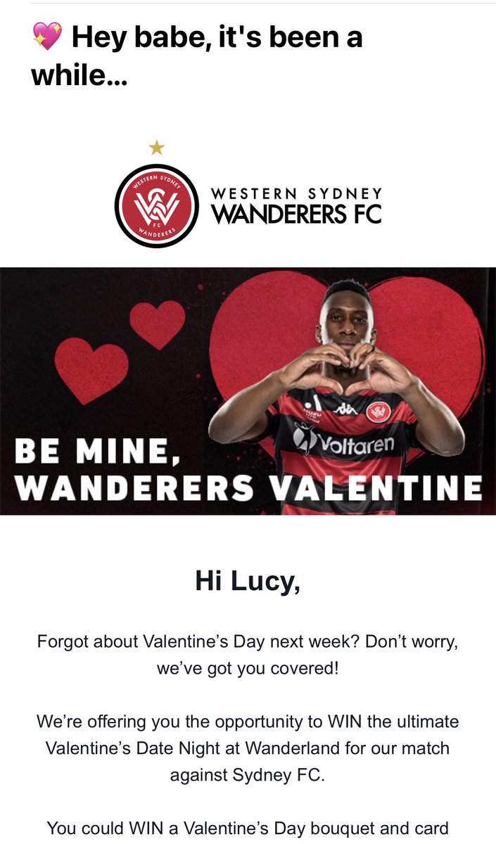 Sent to my email with my daughters name - lucky she’s of age or the ‘hey babe’ would of been super creepy 😳