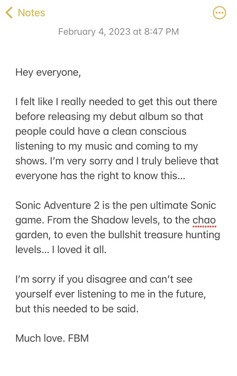 Another notes app apology…