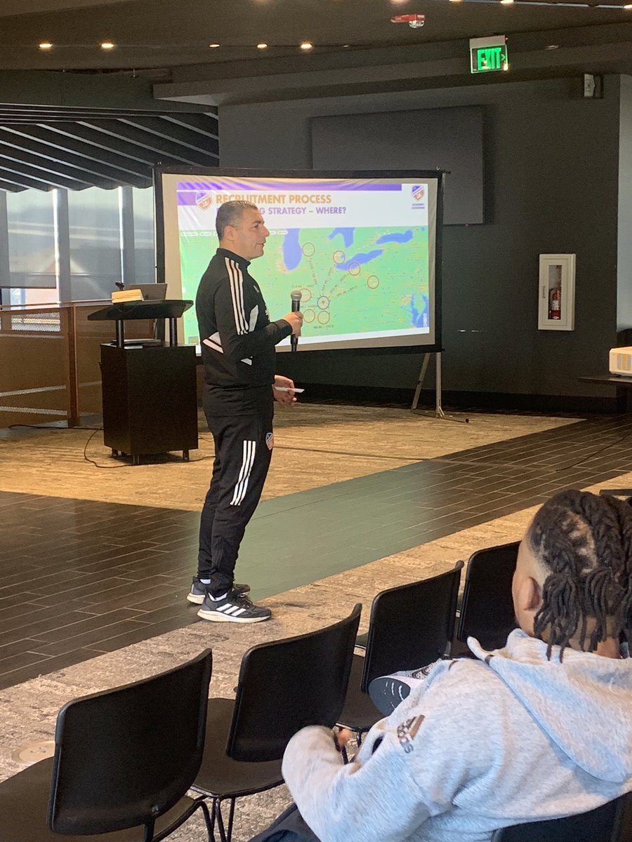 adrianparrish02's tweet photo. Was a great day at TQL Stadium with the @FCCincyAcademy Club Affiliates and Partners Workshop. We keep striving to grow the club and local soccer community. Thanks to everyone that attended https://t.co/YYuPdIqFh3