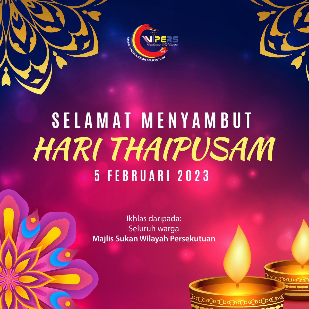 MSWP_WIPERS's tweet photo. Selamat Menyambut Hari Thaipusam https://t.co/9IUYDXmGCX