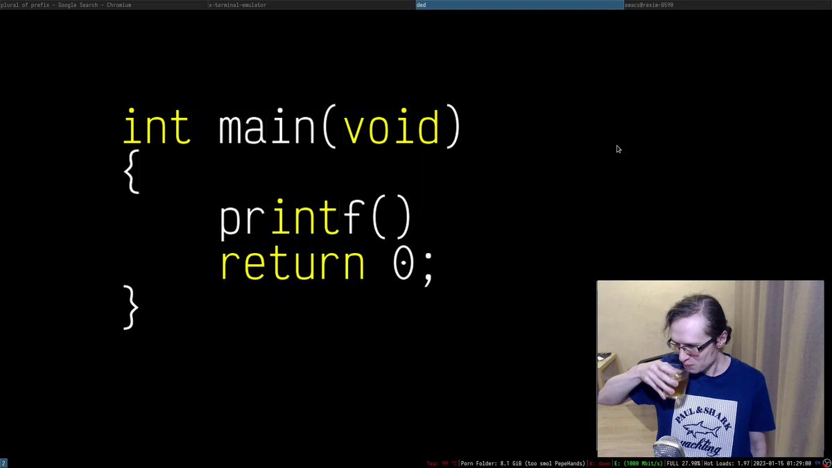 tsoding's tweet image. I developed a Text Editor with a revolutionary Syntax Highlighting.