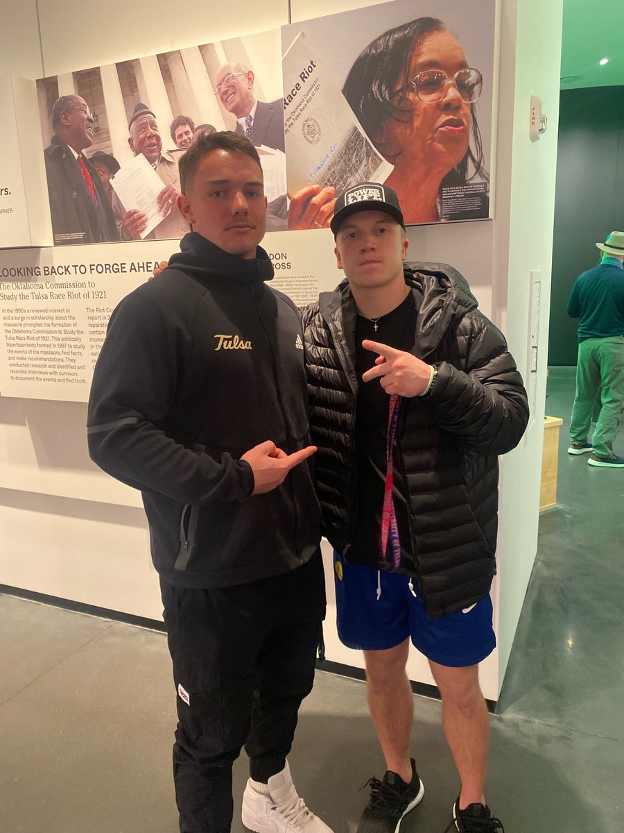 ⁦Great Turnout Today ⁦<a href="/TulsaFootball/">Tulsa Football</a>⁩ - Celebrating #BlackHistoryMonth at the Green Rising Museum!! 

Tulsa, OK - Our City - Our University - Proud of Our Men!!

#ReignCane 🌀🏈