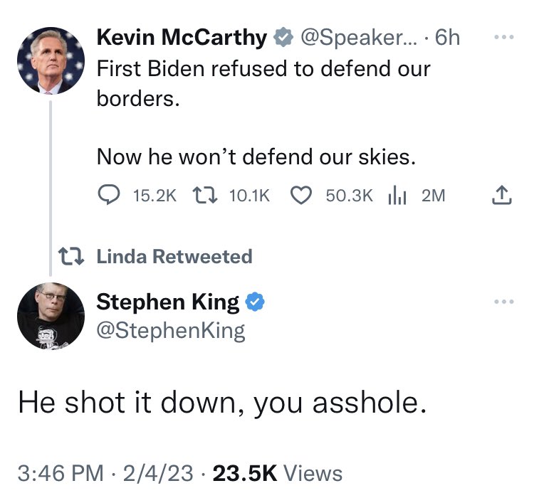 Yes, <a href="/StephenKing/">Stephen King</a> is a national treasure.