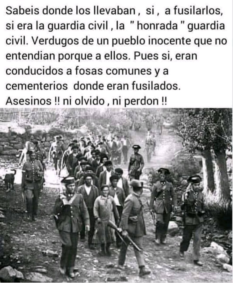 NanclaresAlex's tweet photo. @eldiarioes @PeioHR Colocar al mismo nivel verdugos y víctimas, fascistas y demócratas, nazis y judíos. Bienvenidos a 1984, la reescritura historica y la neolengua. La puta vergüenza de beatificar a esta banda de criminales asesinos y denigrar a sus víctimas y sus descendientes. Asco de país. https://t.co/V6mAHKWotV