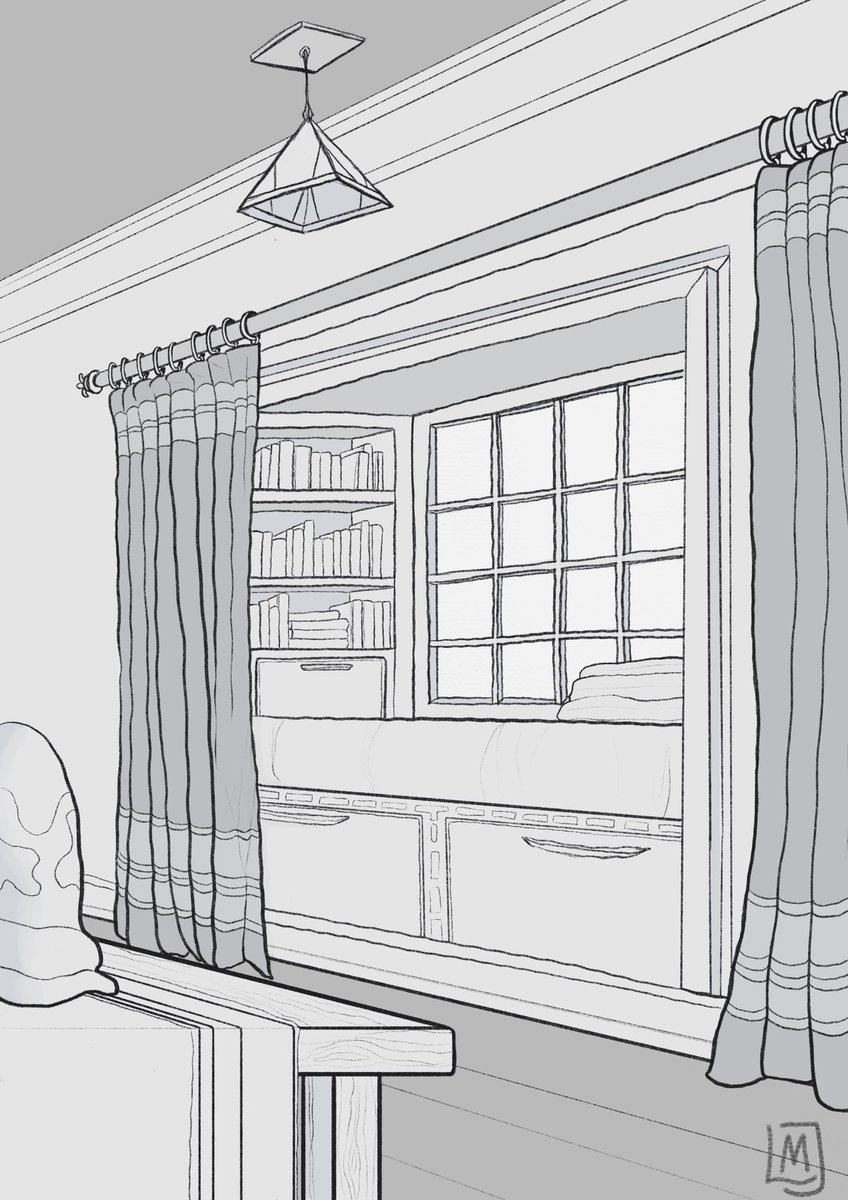 Sometimes you just have to draw your dream window seat while playing dnd