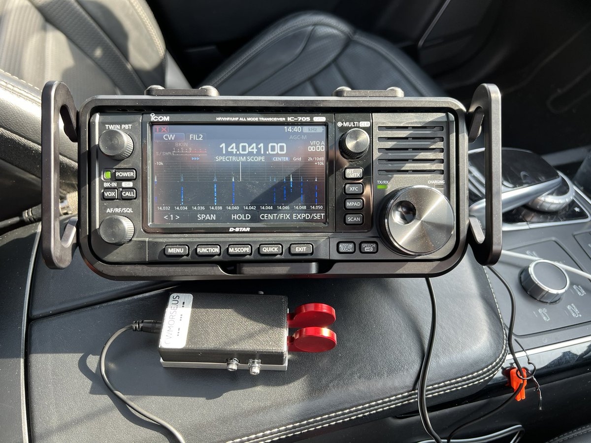Mr_Cade's tweet photo. A lot of firsts today! First #POTA activation with the new 705, first QRP activation, and first CW activation! Thanks to all the hunters! #HamRadio #AmateurRadio #ParksOnTheAir https://t.co/HVg0l5egiQ