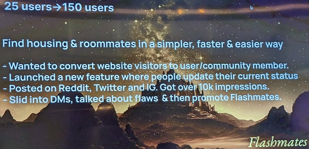 schwentker's tweet photo. .@0xastro98 presents @Flashmateshq
Helping humans find housing and roommates based on their preference, interest and needs a in more safer, faster and efficient way.
* 10k impressions on Reddit, Twitter & IG
@_buildspace #nws2 https://t.co/ocWWXGLrjI