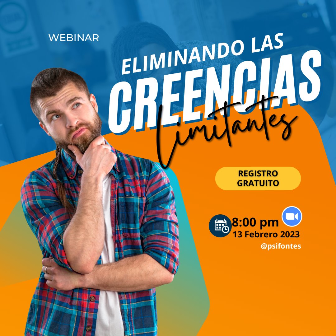 psifontes's tweet photo. ¿Qué es aquello que puede estar limitando tus relaciones, finanzas o la vida que quieres?
Te invito a este webinar gratuito, registrate ahora
https://t.co/O9rcYnWdDJ
#coaching #WebinarGratuito #mentoring #creenciaspoderosas #exito https://t.co/6rOODLVM54