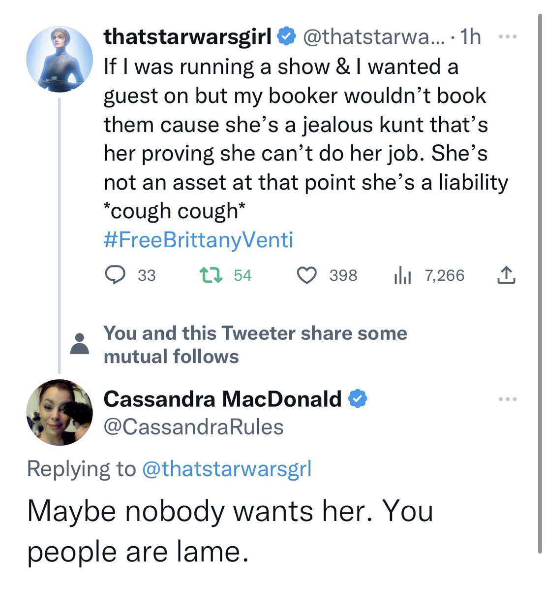 thatstarwarsgrl's tweet image. Funny how I never named names but you just assumed it was you. Well if the shoe fits!

The salt is real lol