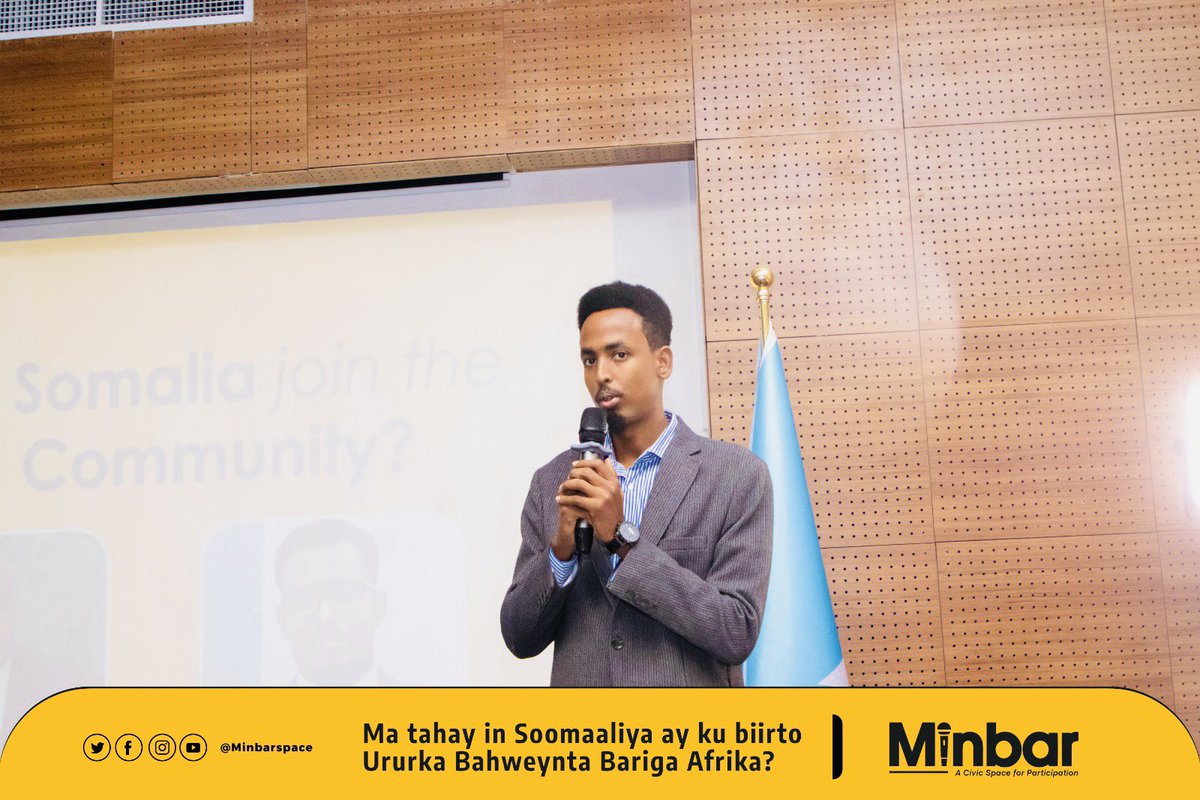 wehlie_ahmed's tweet photo. We'd successfully concluded a discussion organized by the @minbarSpace on #Somalia’s bid to join the East African Community.

Standing ovation for our moderator @farhanjimale and great panelist @Aynte &amp; @AbdusalamHOmer

#MinbaTalks https://t.co/OPQbNxMVYF