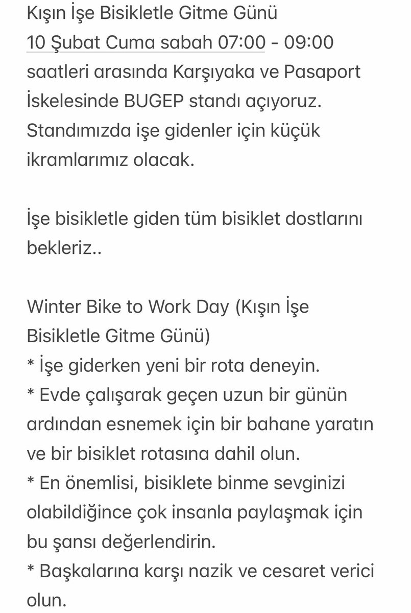 Bugep_'s tweet photo. #bugep #bisiklet #işebisikletle #kışınişebisikletlegitmegünü #winterbiketoworkday #bisikletliulaşım #biketowork https://t.co/Fug2VGTbbH