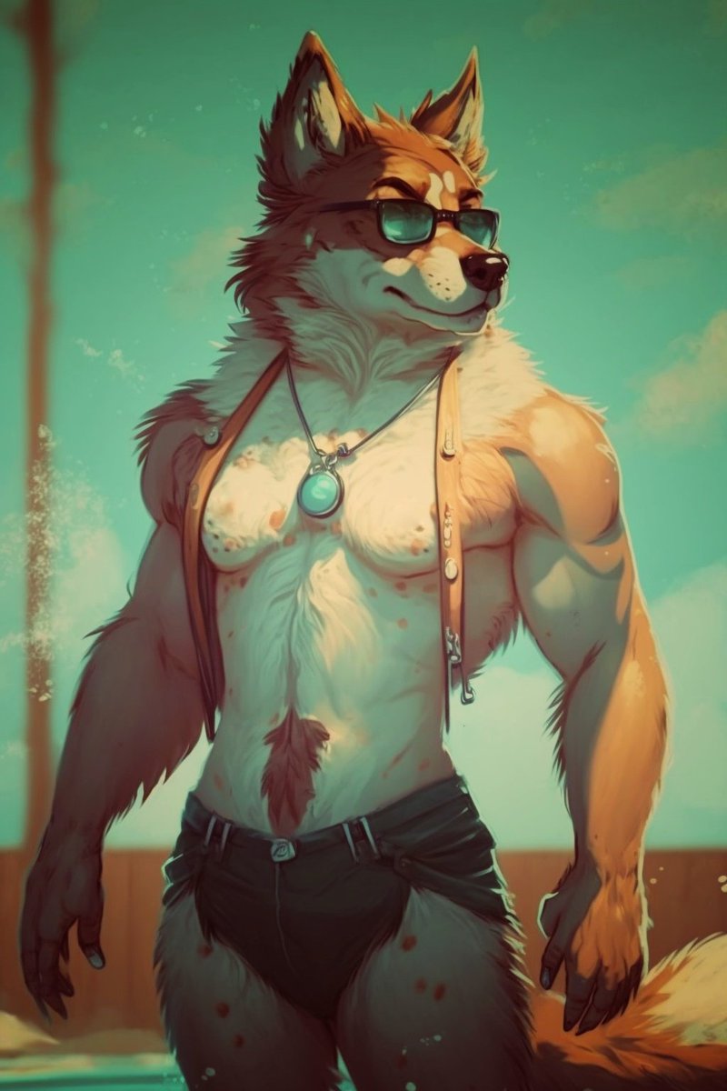 Azoth88's tweet photo. Wish i could get rid of the vest/harness crap it keeps put on the images, but i like this nonetheless #AIArtwork #AIartists #aiartcommunity #AiArtSociety #AIArtIsArt #dungeonsanddragons #furry #furryfandom #furryart #furries #furryartwork #aifurryart #aifurry #midjourney https://t.co/AemrPHuNHs
