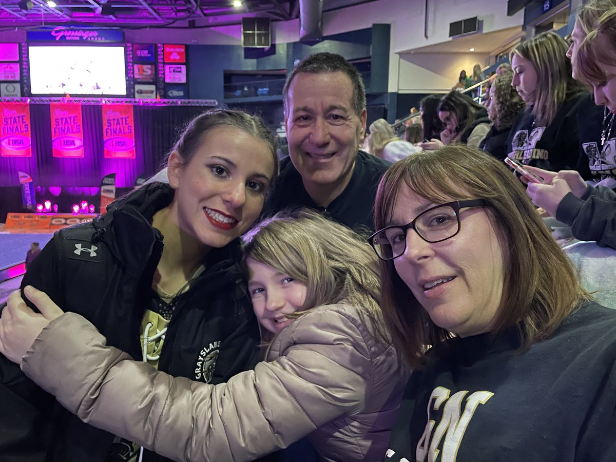 Two years ago we retired as baseball parents.  Today we start our retirement from being cheer parents.  What a great way to finish by going to State.  Couldn't be more proud of Elizabeth.