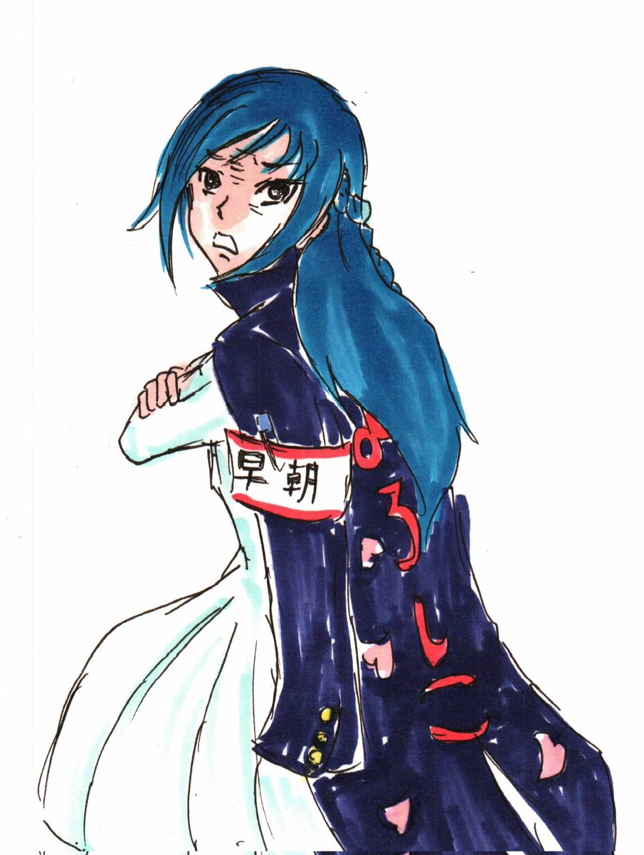 「#1日1六花(35)昨晩描いてたやつ。昨日「レディースユニフォームの日」、レディ」|沖庵のイラスト