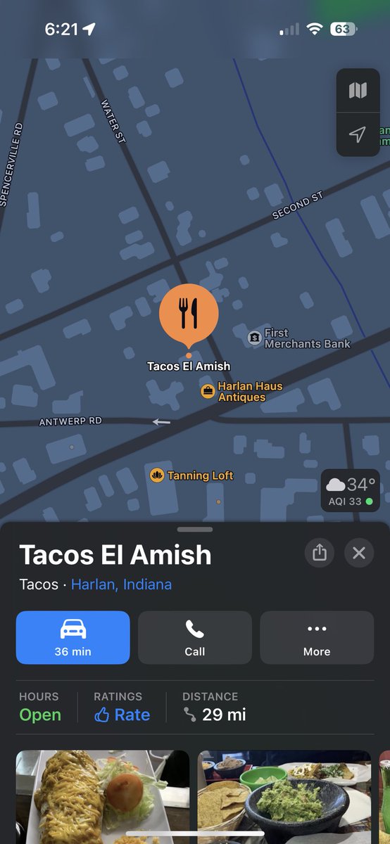 An actual restaurant