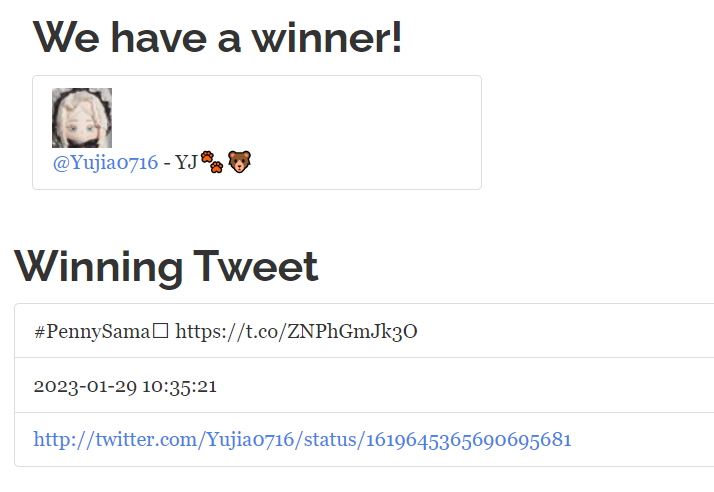 ppennydoll's tweet photo. Sorry for the very late winner announcement due to personal reason. We have the winner!!

@Yujia0716  please contact me via DM to claim your reward!

Thanks everyone for joining this small activity :) #PennySama https://t.co/ADwCxysygR