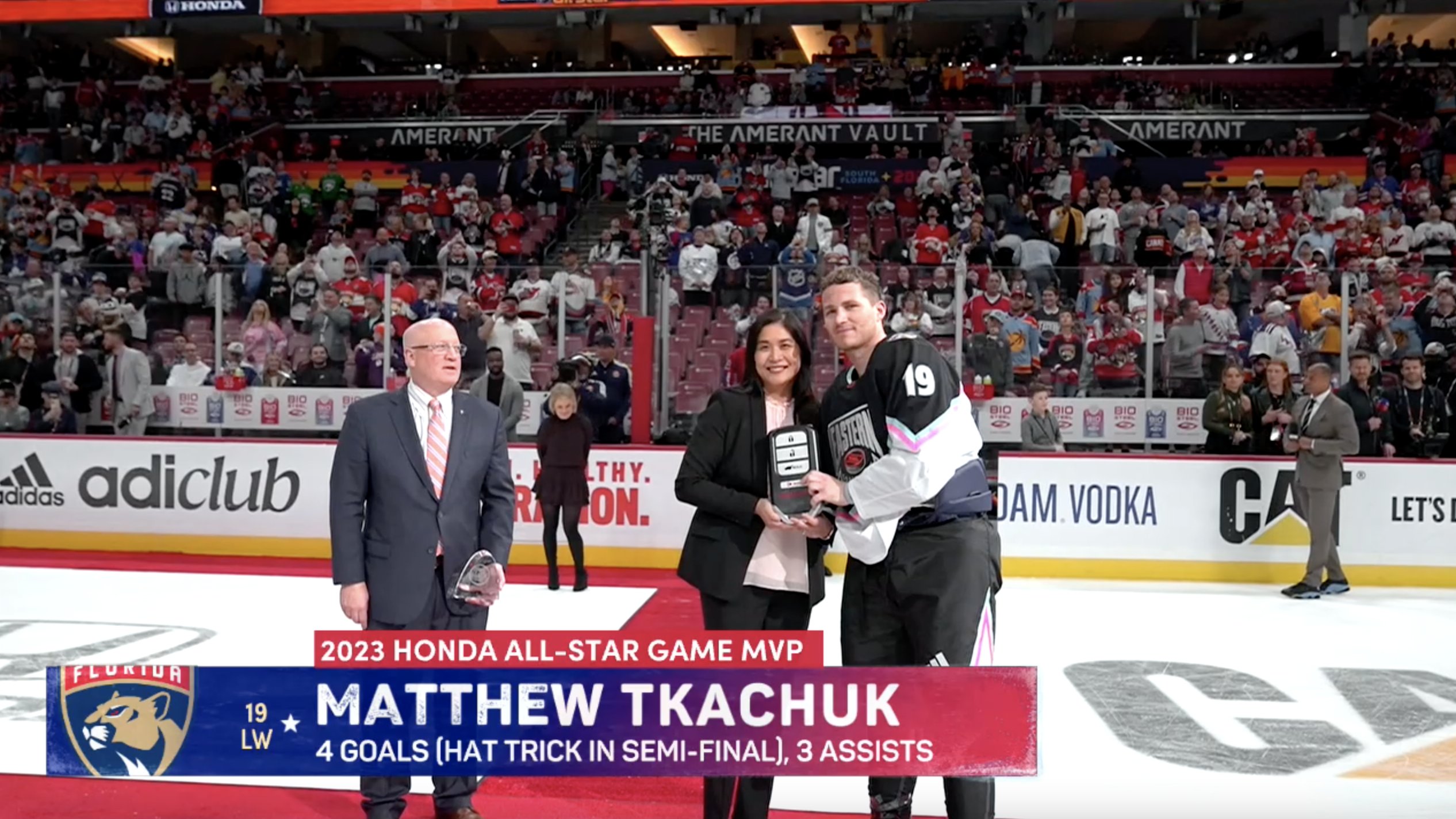 matthew_tkachuk is your 2023 @honda #NHLAllStar MVP! 🌴