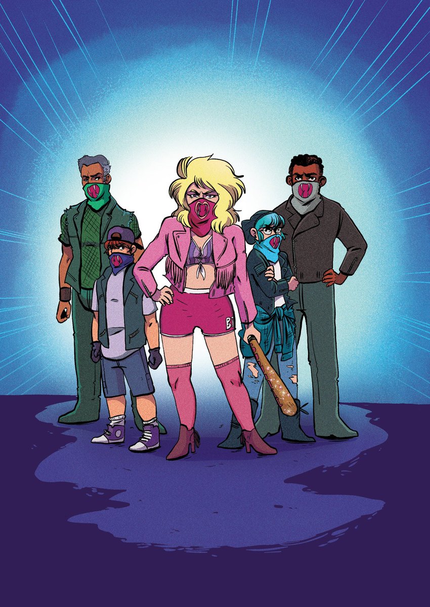 JosephGlass's tweet photo. GLITTER VIPERS follows a drag queen called Bi Phallicia and their friends who become a street gang to beat the crap out of queer bashers and protect the Manchester Gay Village - Queer Rage at its most fabulous! 

#LGBTQ #comics #LGBTplusHM #SupportQueerCreators https://t.co/lg6Pe5OS1q