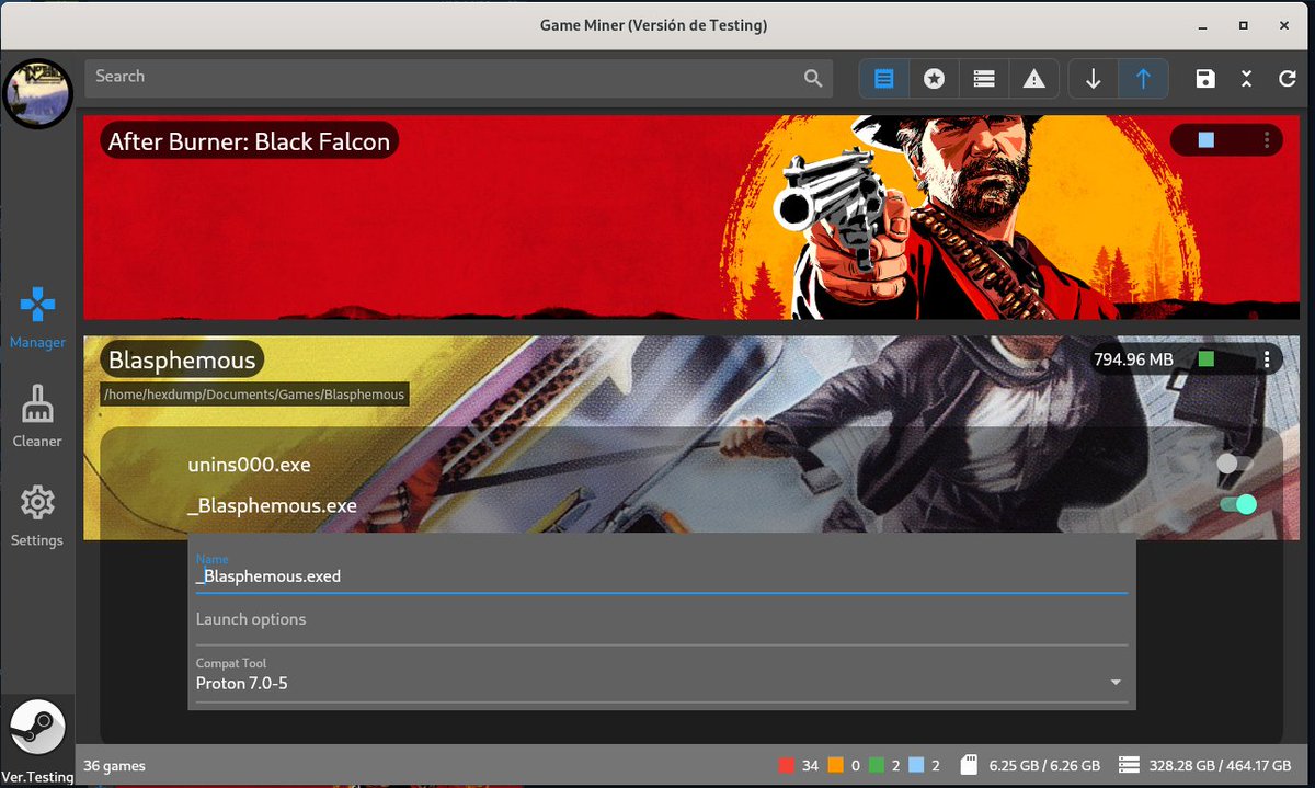 _HexDump_'s tweet photo. Steam game images are here! We are implementing several view modes for our non steam games in #GameMiner and it is looking awesome. #SteamDeck #Flutter #flutterdev  #programming #Steam #Linux #developer #indiedev https://t.co/d1GK3YnWvT