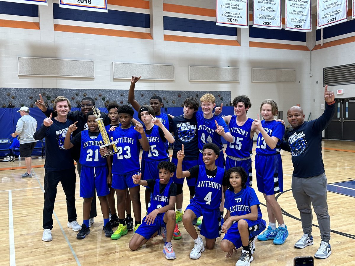 CoachSuddendorf's tweet photo. Proud of the boys! Your 7th Grade B team gold bracket champions!! @ravens_anthony @DrAnthonyMS https://t.co/n09bUA4bEh