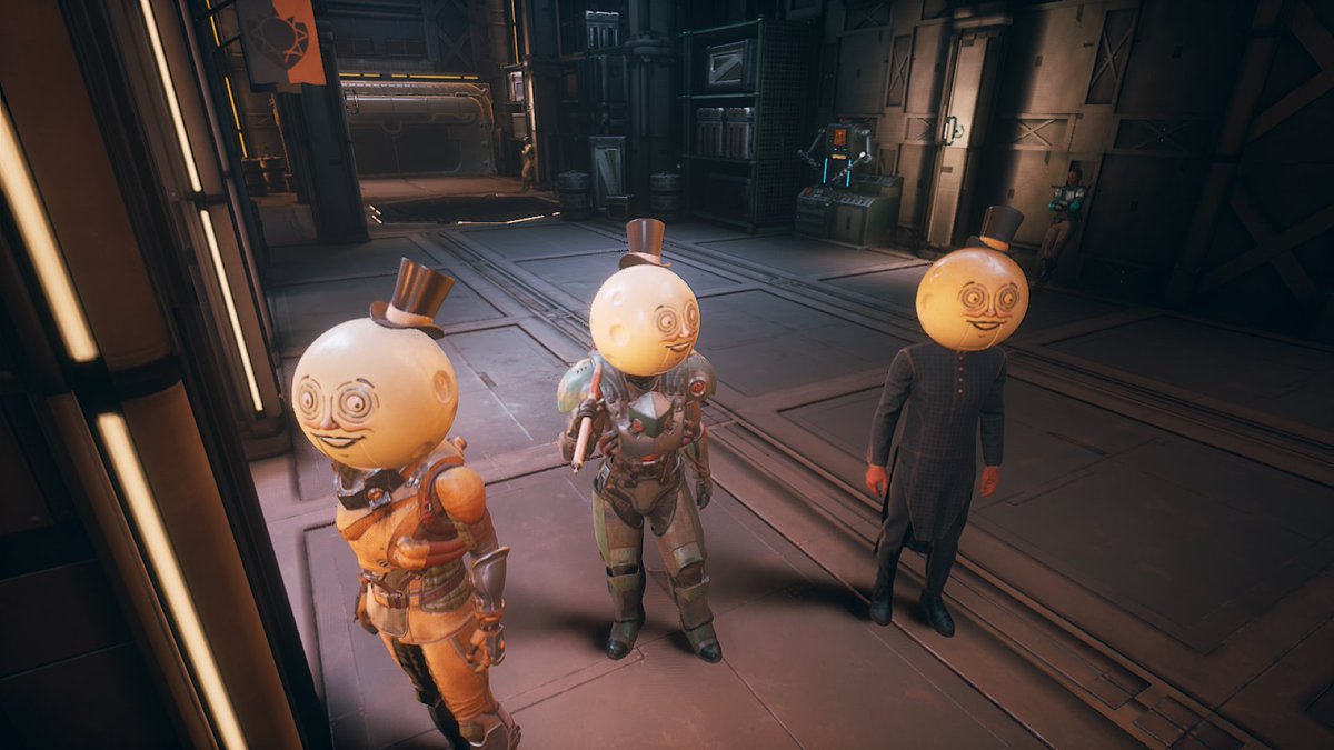 playtastrophe_'s tweet photo. Another game and another EXCELLENT choice of headwear #theouterworlds #Obsidian #owlgirl from #greedfall meets #moonface #twitchstreamer #TwitchAffliate #spacerschoice https://t.co/antiuRF9h6