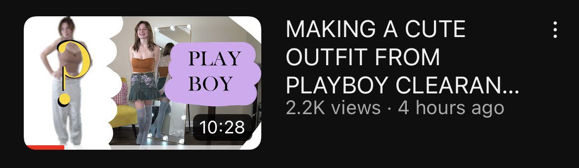 EtherealLoveBug OnlyFans on Twitter: "MAKING A CUTE OUTFIT FROM PLAYBOY