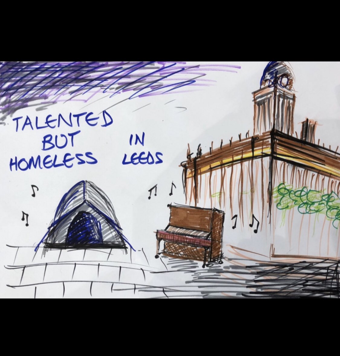 Indie_Charu's tweet image. I loved to #draw as a child and, although I took a degree in #fineart, it's something I rarely do these days ⬇️ 🎨
The next shot after the one below shows me sitting on the floor of the Merrion Centre in #leeds drawing a sign for two homeless friends I came across today.