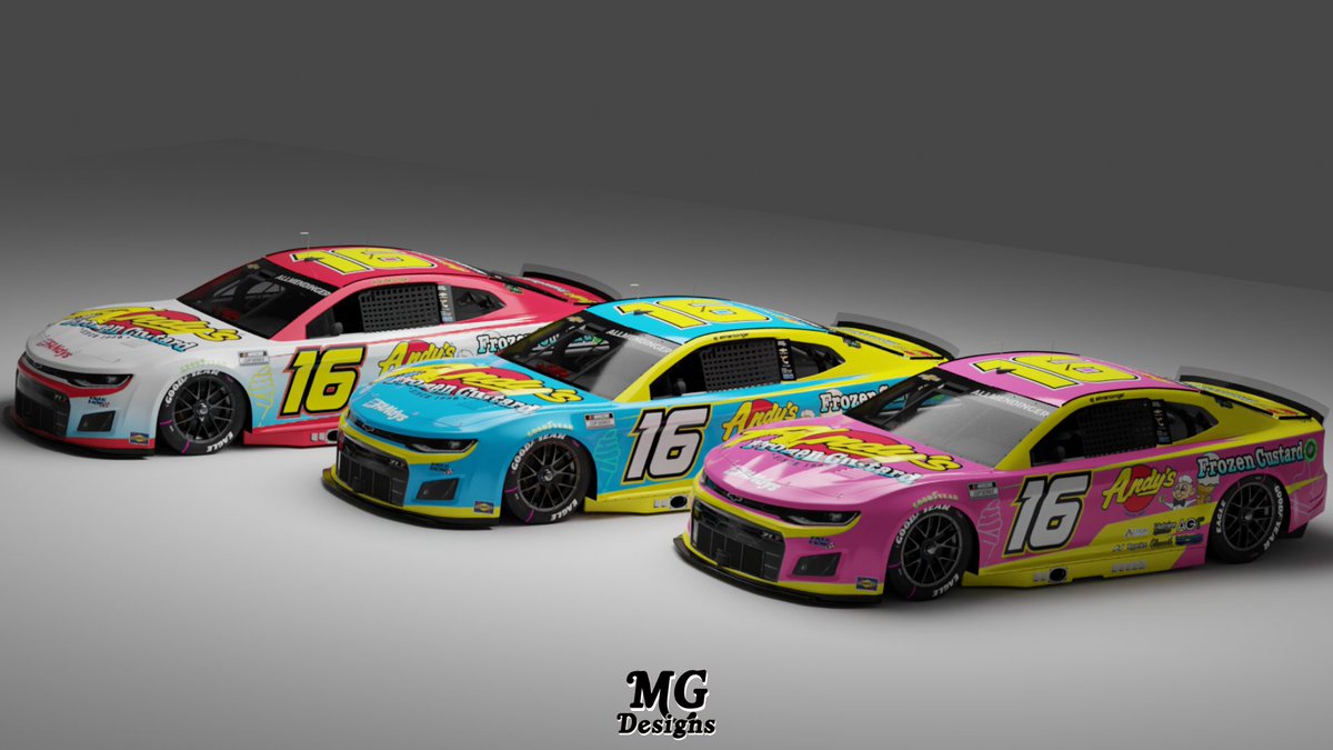 These schemes are ice cold 🥶 🍦

@AJDinger @EatAndys

#ajallmendinger #andysfrozencustard #icecream #kauligracing #nascar #paintscheme #blender #render #graphicdesign #graphicdesigner #concept #chaseelliott #daleearnhardt #daleearnhardtjr #cars #racing #motorsport