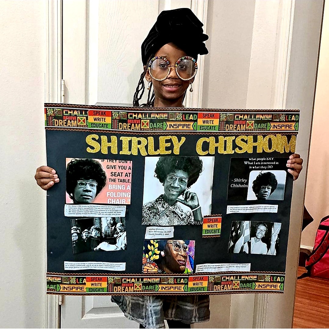 ChisholmHistory's tweet photo. Thank you Kayleigh for your wonderful work + thank you #queenkirshetta85 for sharing . . . #blackhistorymonth #ShirleyChisholm #blackgirlslead #catalystforchange #shirleychisholmculturalinstitute https://t.co/Dyr0jL6WdP