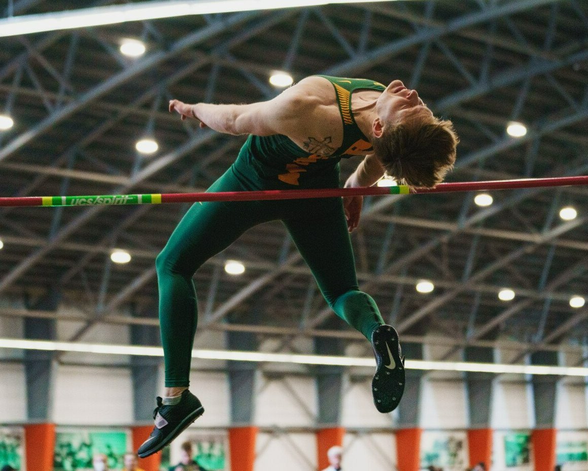 Elijah Hylen cleared a personal-best 6-11.75 (2.13m) in the high jump, ranking 5th all-time at NDSU indoors.
