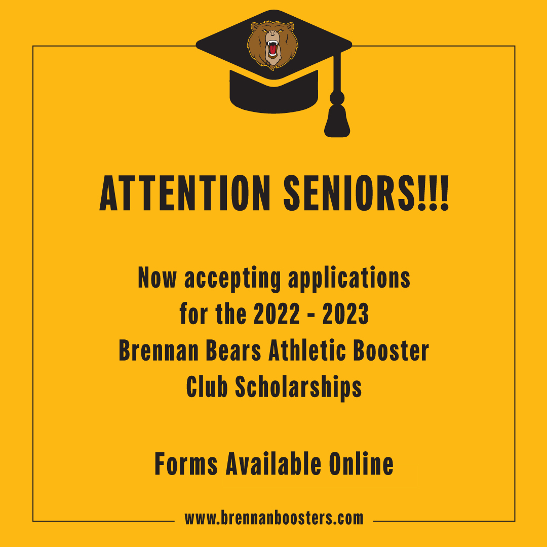 Up to $5,000 in scholarships awarded! Apply now!
brennanboosters.com