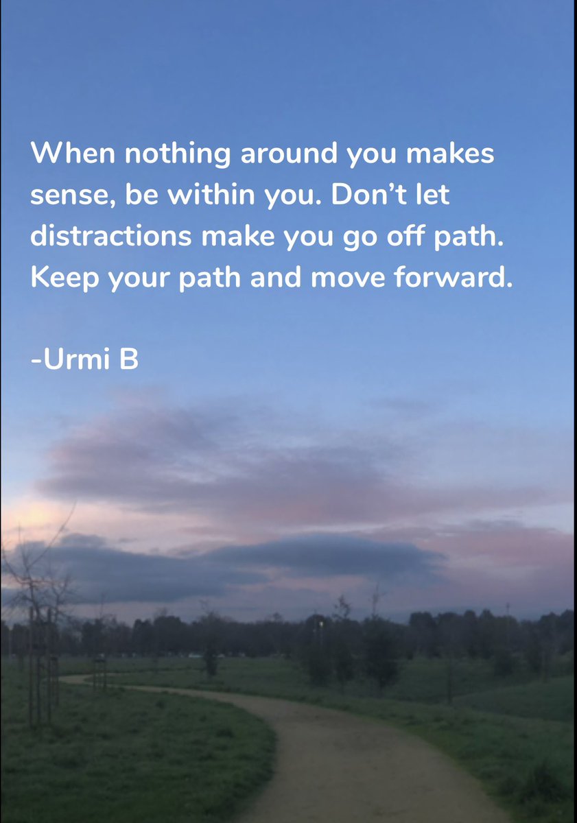 Keep your Path

When nothing around you makes sense, be within you. Don’t let distractions make you go off path. Keep your path and move forward.

#KeepYourPath #inspiration #StayTrueToYourself