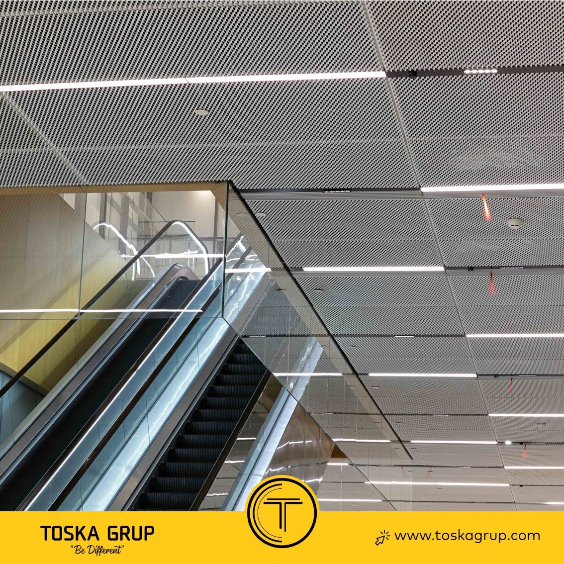 gruptoska's tweet photo. #MeshAsmaTavan hava akışını ve akustiği iyileştiriyor. Zarif tasarımı mekanı sofistike yapıyor. Kalite ve yenilik vizyonumuz devam ediyor. 

#MeshSuspendedCeiling improves airflow&amp;acoustics. Elegant design adds sophistication. Our vision of quality&amp;innovation continues. https://t.co/gxoMJ7hweh