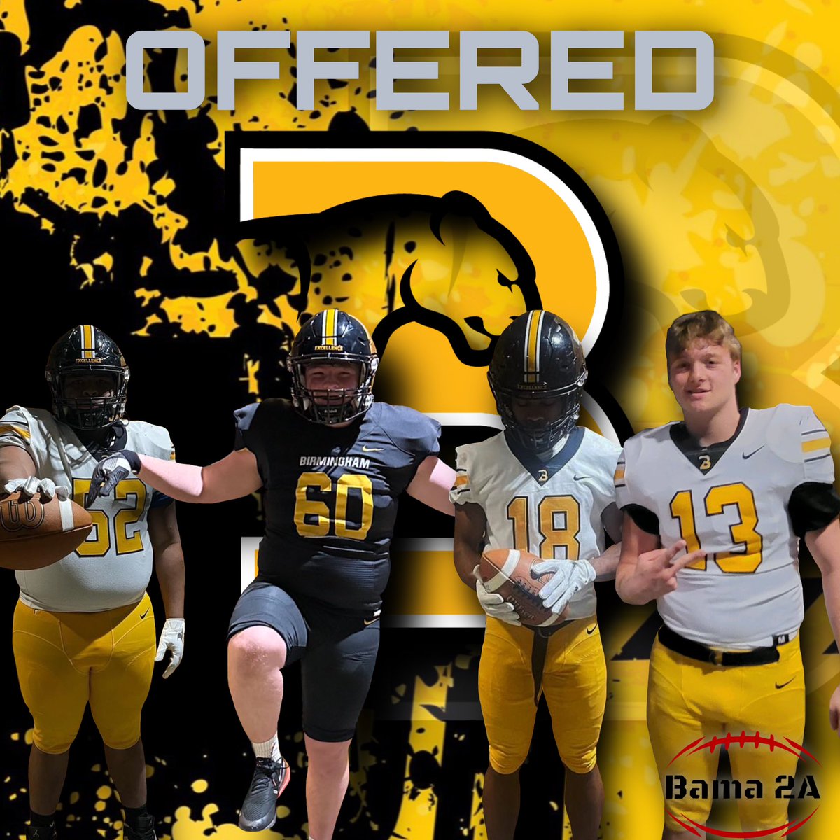 Congratulations to <a href="/JalenR52/">Jalen</a>, @JordanCoker7, <a href="/JordanSter_18/">Jordan Sterling</a>, &amp; <a href="/JacksonBoone14/">Jackson Boone</a>❗️All four of them were offered by <a href="/BSCFootball/">BSC Football</a>❗️