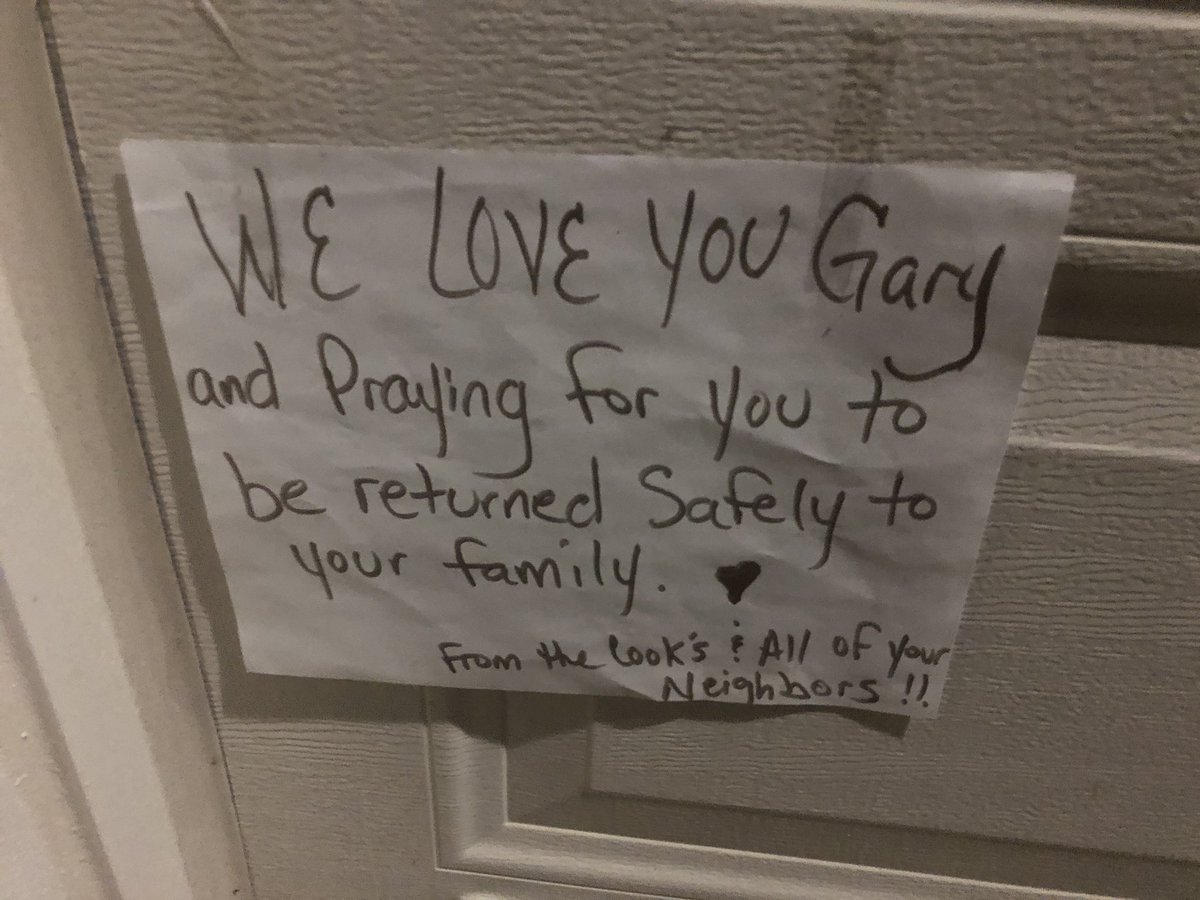 MeghanWPTV's tweet photo. Friends and neighbors of #GaryLevin are worried and trying to be hopeful that the remains found in #okeechobee are not his. This sign remains posted on his garage @WPTV @FOX29WFLX https://t.co/uYLCWyX8F4