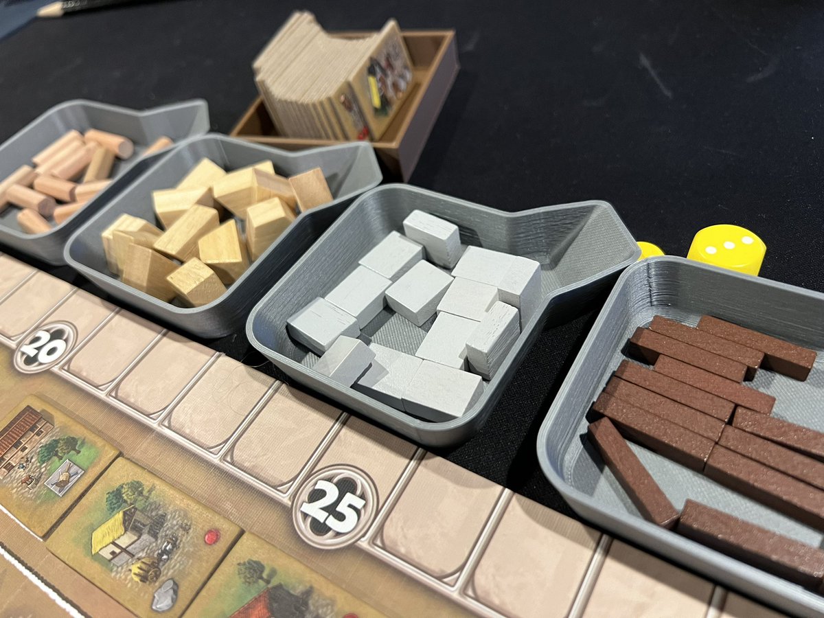 Got in a 2P game is Moesteiro by <a href="/GamesPythagoras/">PYTHAGORAS</a> - really great mid-weight dice worker placement euro dice and building a monastery in Portugal!  Lower pip takes action first but higher pip is more powerful - cool mechanic! Fun, clever decisions - recommend it!