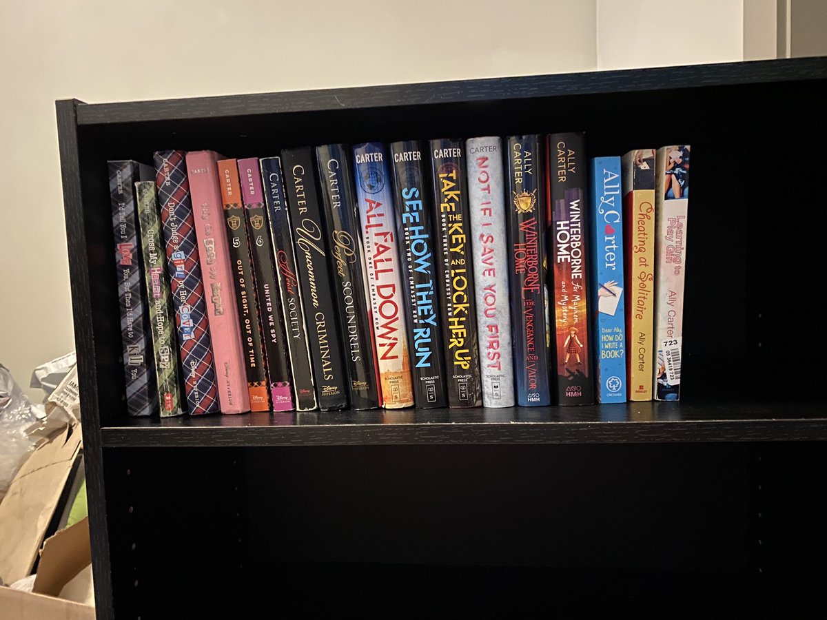 Samantha Hittson (@srhittson) on Twitter photo Built a new bookcase and the first thing on is my <a href="/OfficiallyAlly/">Ally Carter</a> books. There is room for my preordered copy of The Blonde Identity and maybe another super secret project or two. Built a new bookcase and the first thing on is my <a href="/OfficiallyAlly/">Ally Carter</a> books. There is room for my preordered copy of The Blonde Identity and maybe another super secret project or two.