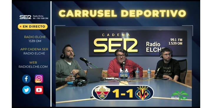 Muy contento de haber servido de Talismán para la ansiada primera victoria del Elche esta temporada narrando junto a <a href="/noegomis/">Noé Gomis</a> y <a href="/barbate76/">Miguel Ángel Barberá</a> el partidazo de hoy en <a href="/RadioElcheSER/">Radio Elche Cadena SER</a> y <a href="/tvelche/">Elche 7</a> Muchas gracias y espero que nos volvamos a encontrar en otro partido. #MuchoElche