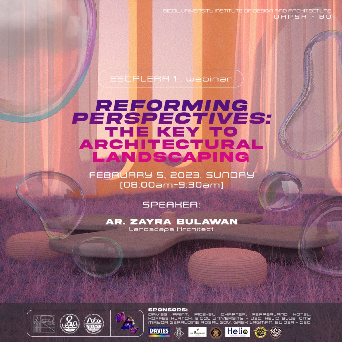 uapsabu's tweet photo. Escalera 1 with Ar. Zayra Bulawan is about to commence! 

#NAW2022
#NationalArchitectureWeek2022
#UAPSABicolUniversity
Layout by: Ashley Joy Tingson and Hannah Buitizon https://t.co/vR8TuiCJoC