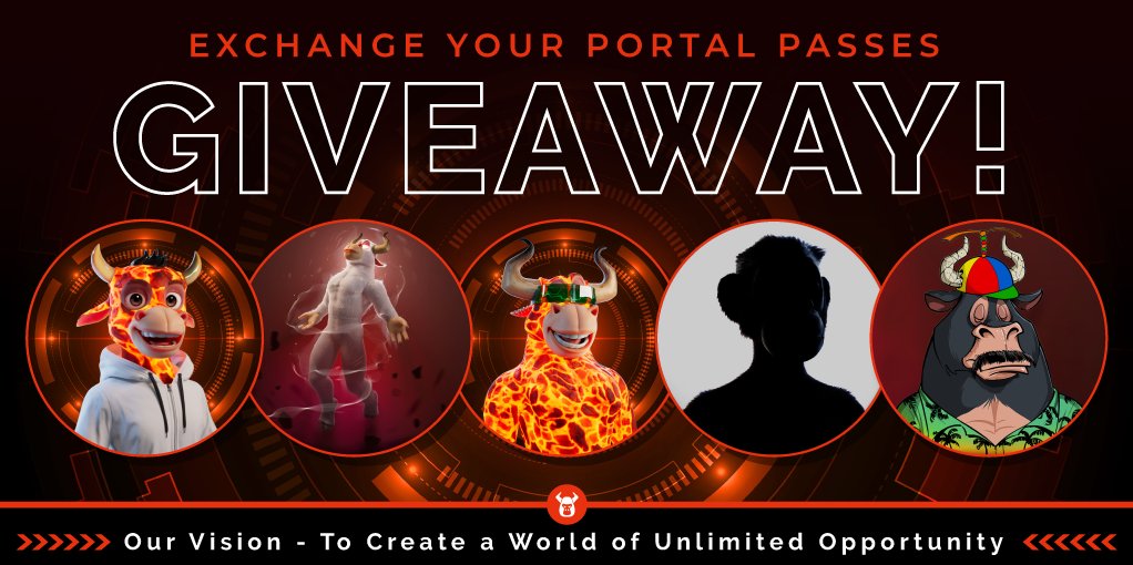 DID YOU PRE-MINT?

EXCHANGE YOUR PASS FOR AN APE NOW!

Of course there's a GIVEAWAY!

We're giving away all the NFTs shown above!

To Enter:
Follow
Comment with a photo of your favorite PFP
Tag 3 Portal Pass holders

Full details in Discord