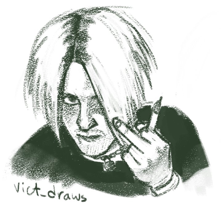vict_draws's tweet photo. Was gonna draw a whole page of portraits of him but my artistic skill said no after the first one so it's all u get https://t.co/1Ib4rBGzFJ
