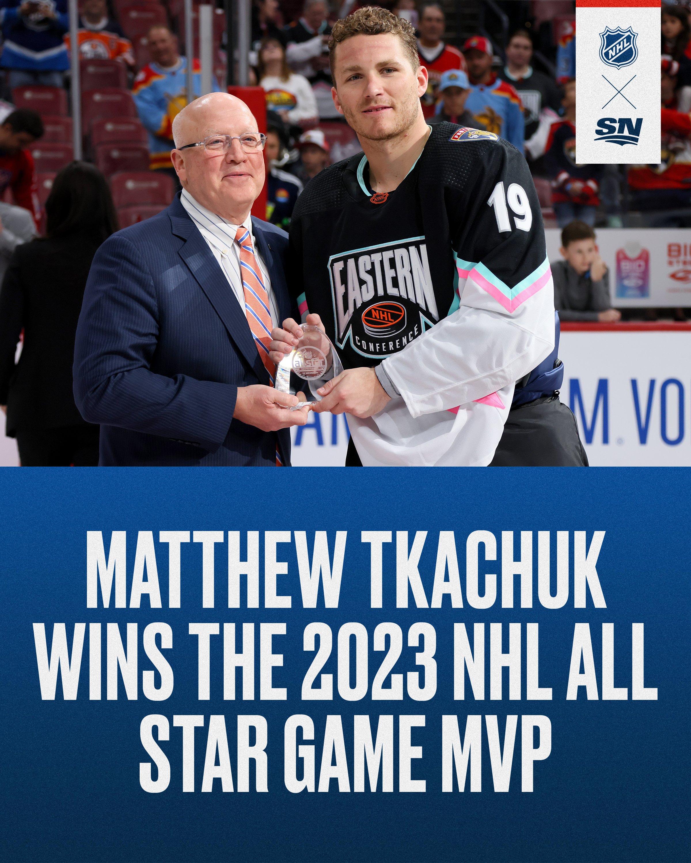 matthew_tkachuk is your 2023 @honda #NHLAllStar MVP! 🌴