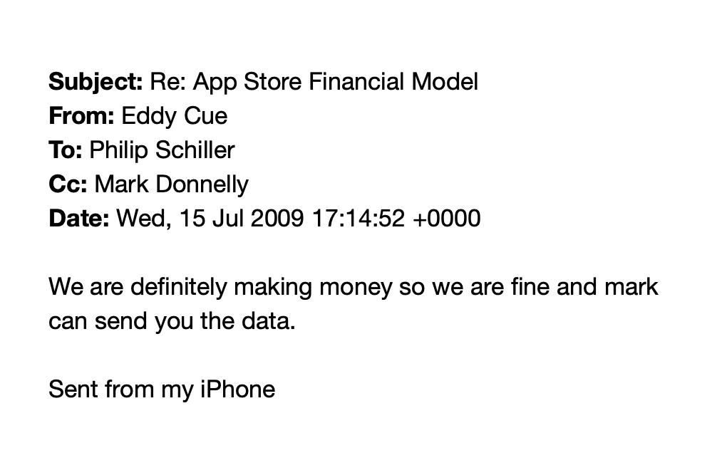 Steve Jobs asks for the App Store's financials

July 15, 2009