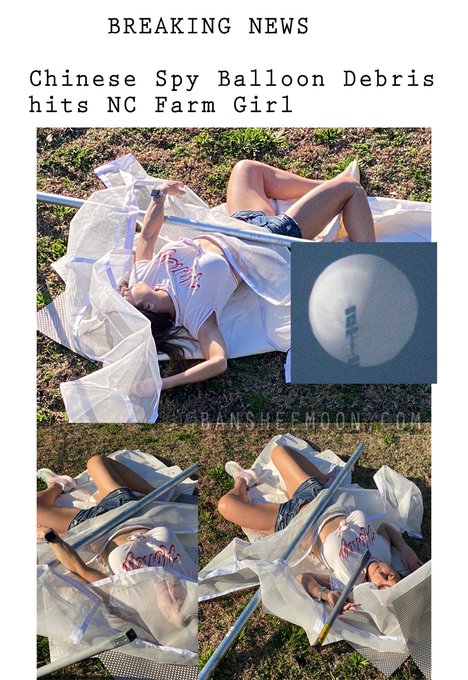 ***BREAKING!!!**** North Carolina Farm Girl Hit By Chinese SPY Balloon Debris! #chinesespyballoon #ChineseSpyBalloonDown<a href="/tag/chinese"class="tags"><span>#chinese</span></a><a href="/tag/chinesespyballoon"class="tags"><span>#chinesespyballoon</span></a><a href="/tag/chinesespyballoondown"class="tags"><span>#chinesespyballoondown</span></a>