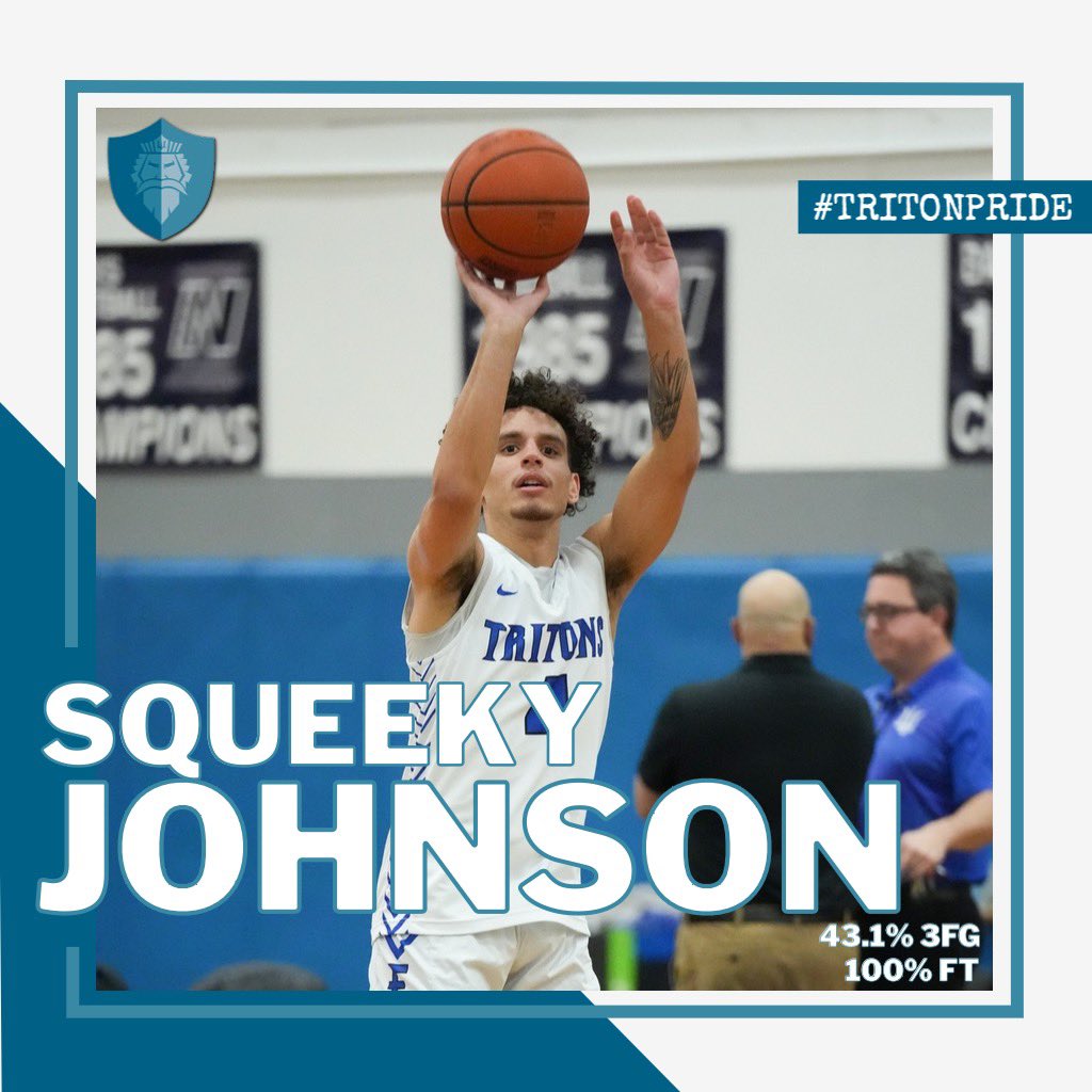 Squeeky Johnson has proven to be one of the best shooters in the NWAC this year, shooting 43.1% from distance and 100% from the FT line on the season. 🎯 #tritonpride @NWACMBB