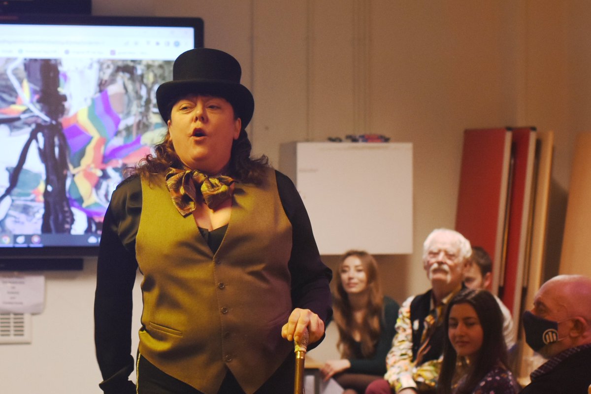 Massive thanks to La Celine for her stylish and wryly provocative performance at the opening night of the <a href="/LoudestWhispers/">Loudest Whispers</a> 2023 exhibition @CI_NHS Conference Centre Gallery.
Website: theartsproject1.wixsite.com/theartsproject 
<a href="/forumplus/">forum+</a> #LGBTHM23 <a href="/peterbherbert/">Peter Herbert</a> @mariuselsphoto1